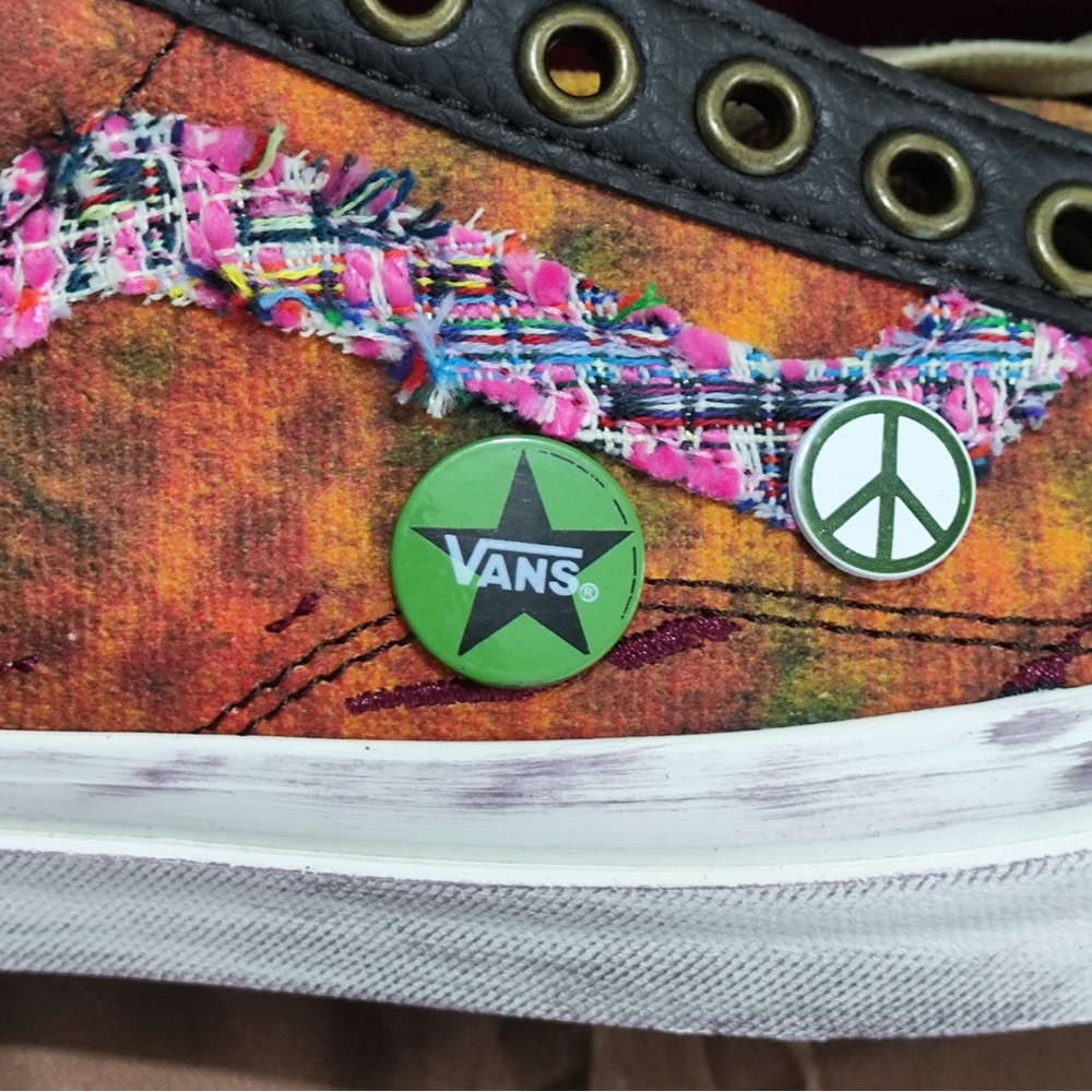 Vans Multicolor Tie-Dye Low Top Sneakers with Black Accents - Picture 4 of 10